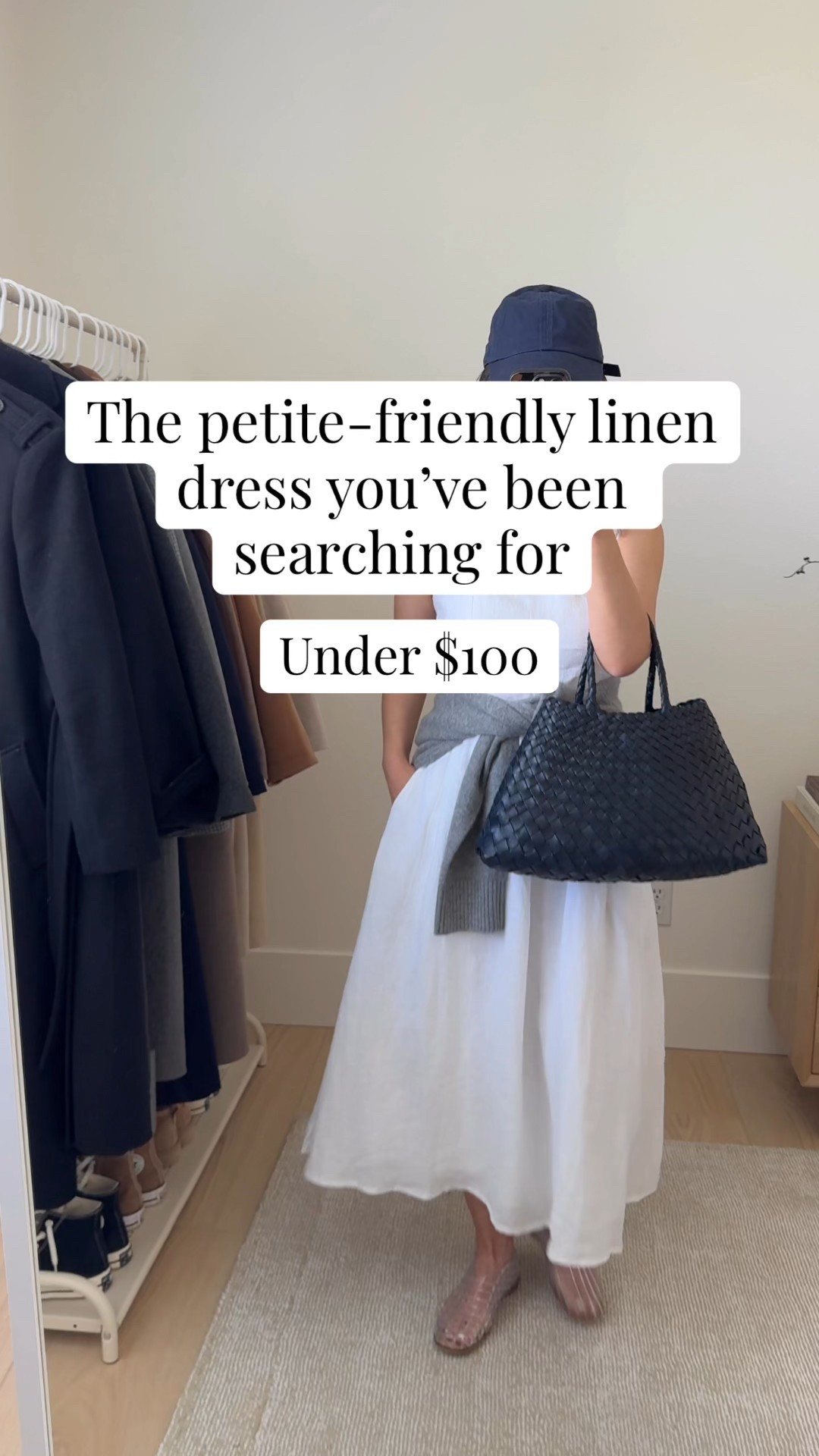 Versatile petite-friendly linen dress under $100. 

Quince linen dress is petite-friendly. A true midi style for petites. Has pockets and just so comfortable. 

Quince dress xs
Quince sweater xs
Amazon jellies 5.5
Dragon Diffusion santa croc small
Gap hat
Madewell earrings (old) 

Summer outfits, summer style, petite style, dresses, spring style, spring outfits, white dress


#LTKSeasonal #LTKPetite #LTKootd