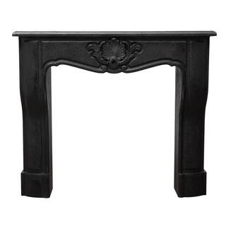 3R studios Metal Magnesia Fireplace Mantel, Distressed Black Finish DF4104 - The Home Depot | The Home Depot