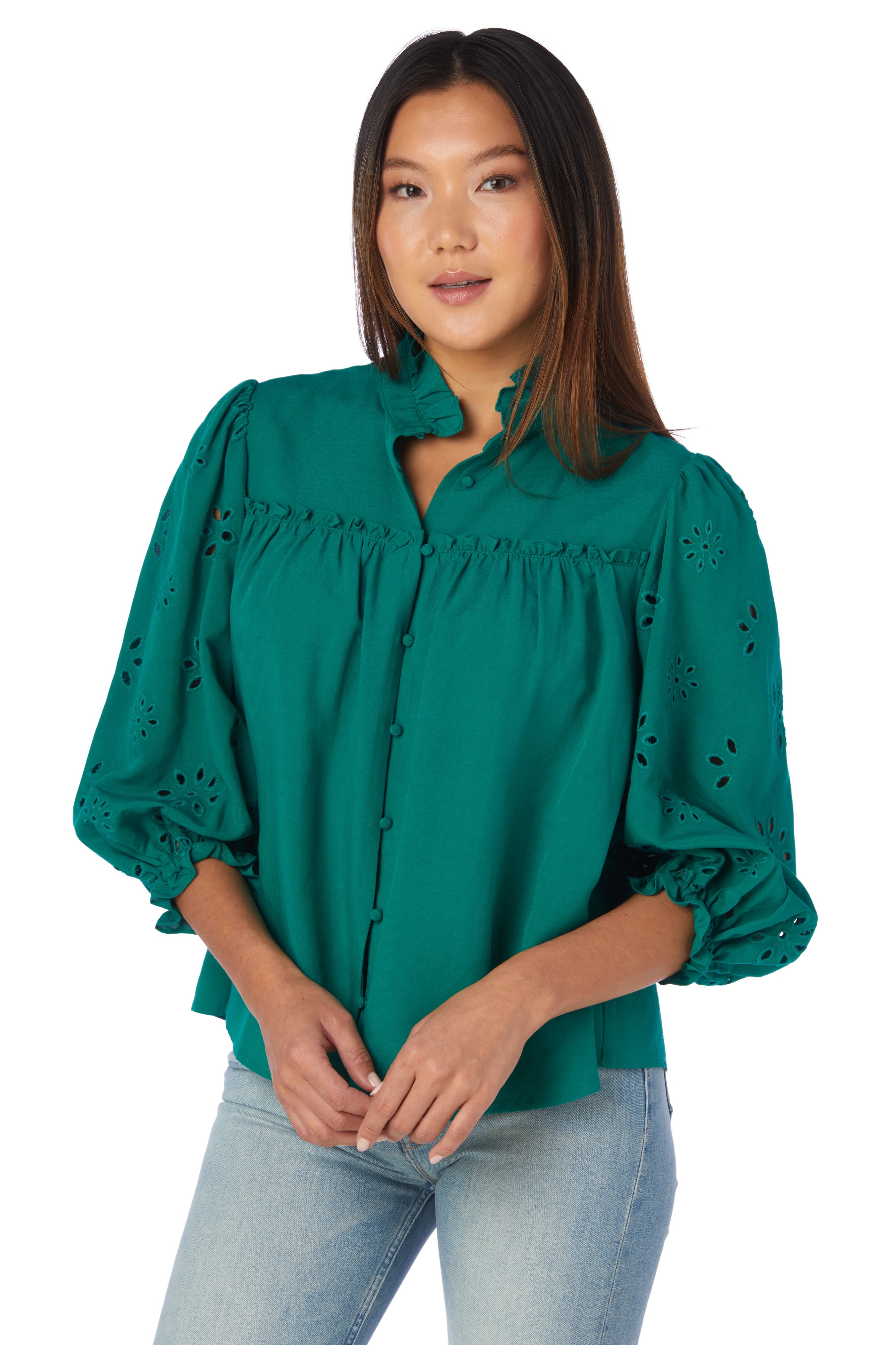 Worth Blouse in Dutch Green - CROSBY by Mollie Burch | CROSBY by Mollie Burch