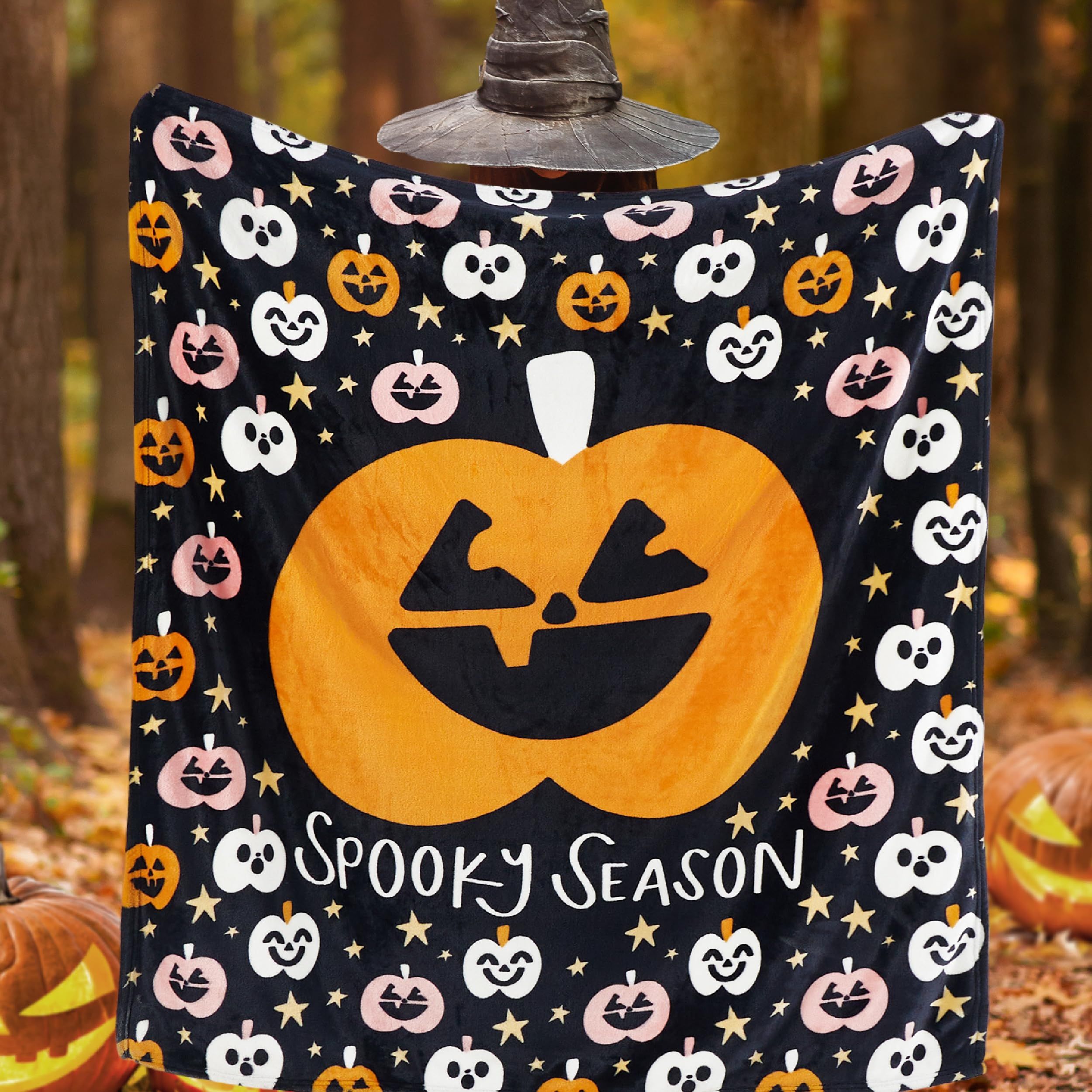 Bedsure Halloween Fleece Throw Blanket - Printed Pumpkin Blanket for Halloween, Decorative Blanke... | Amazon (US)