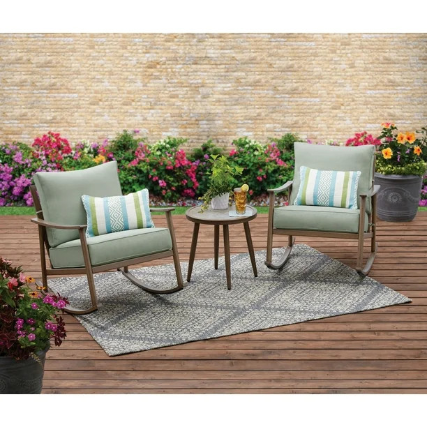 Better Homes & Gardens Roxbury 3 Piece Cushion Rocking Chair Set | Walmart (US)