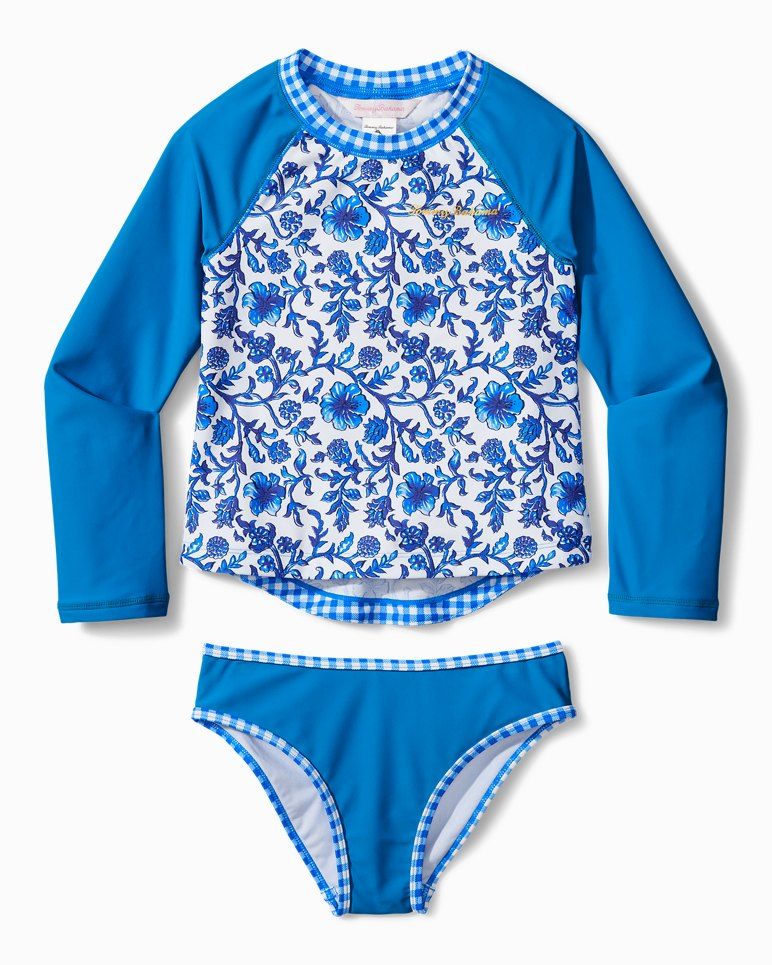 Big Girls' Woodblock Rash Guard Set | Tommy Bahama