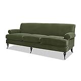 Jennifer Taylor Home Alana Lawson Three-Cushion Tightback Sofa, Olive Green Performance Velvet | Amazon (US)