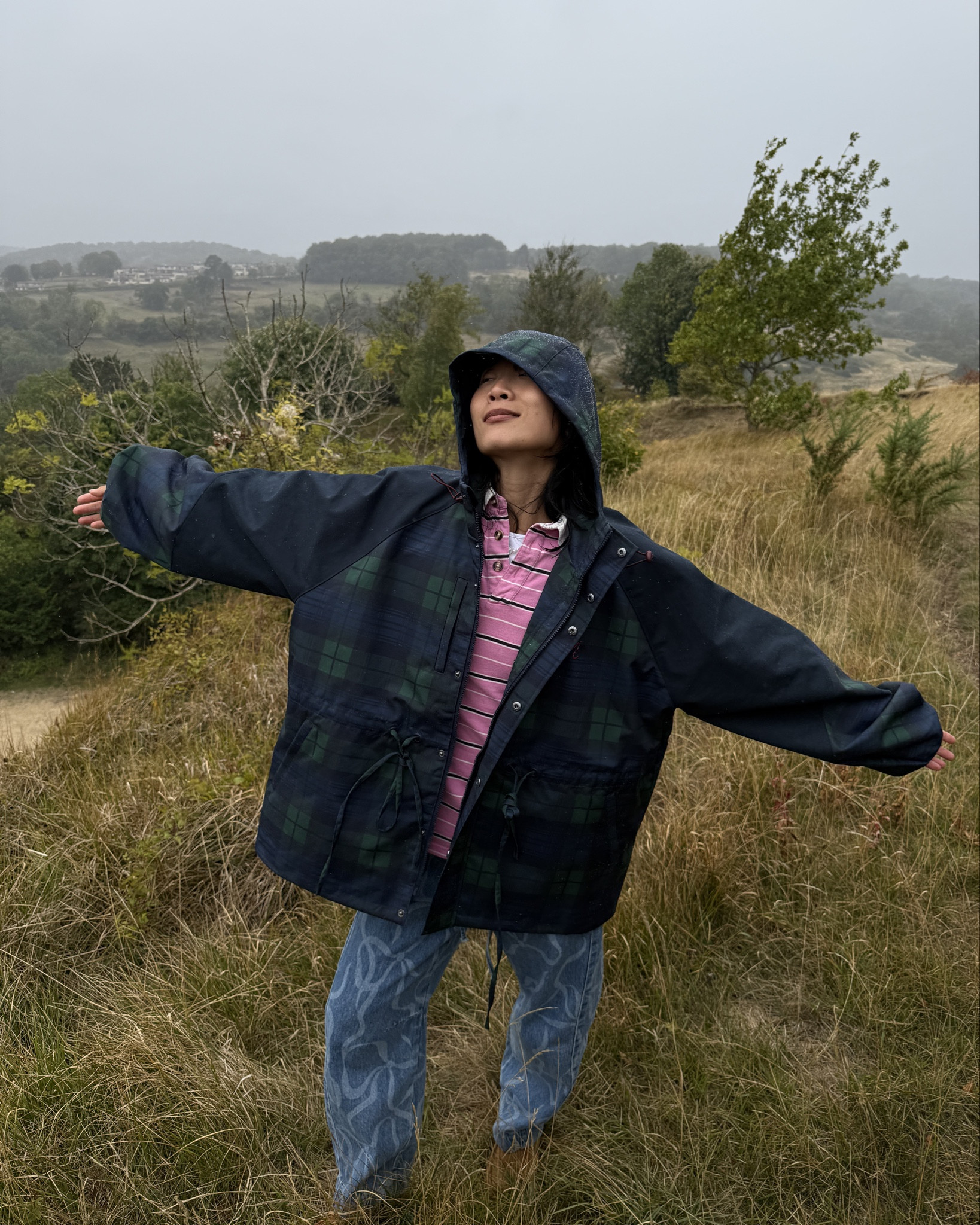 Damson Madder, raincoat, Liu, jacket, autumn jacket, hoodie, Liu Shower Resistant Raincoat, Navy Check, Autumn fashion

#LTKeurope #LTKstyletip #LTKautumn