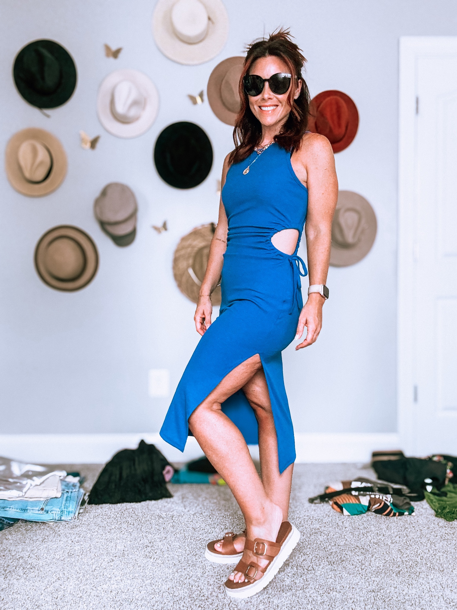 I love this cutout ribbed dress because you can wear it to baseball games with a ball cap and tennis, or to brunch or a beach bar with sandals, or dress it up for a date night! It’s so comfortable and the ruching in the front is very concealing. I’m in a medium!

Shein. Dress. Summer dress. Casual dress  

#LTKStyleTip #LTKSeasonal #LTKSummerSales
