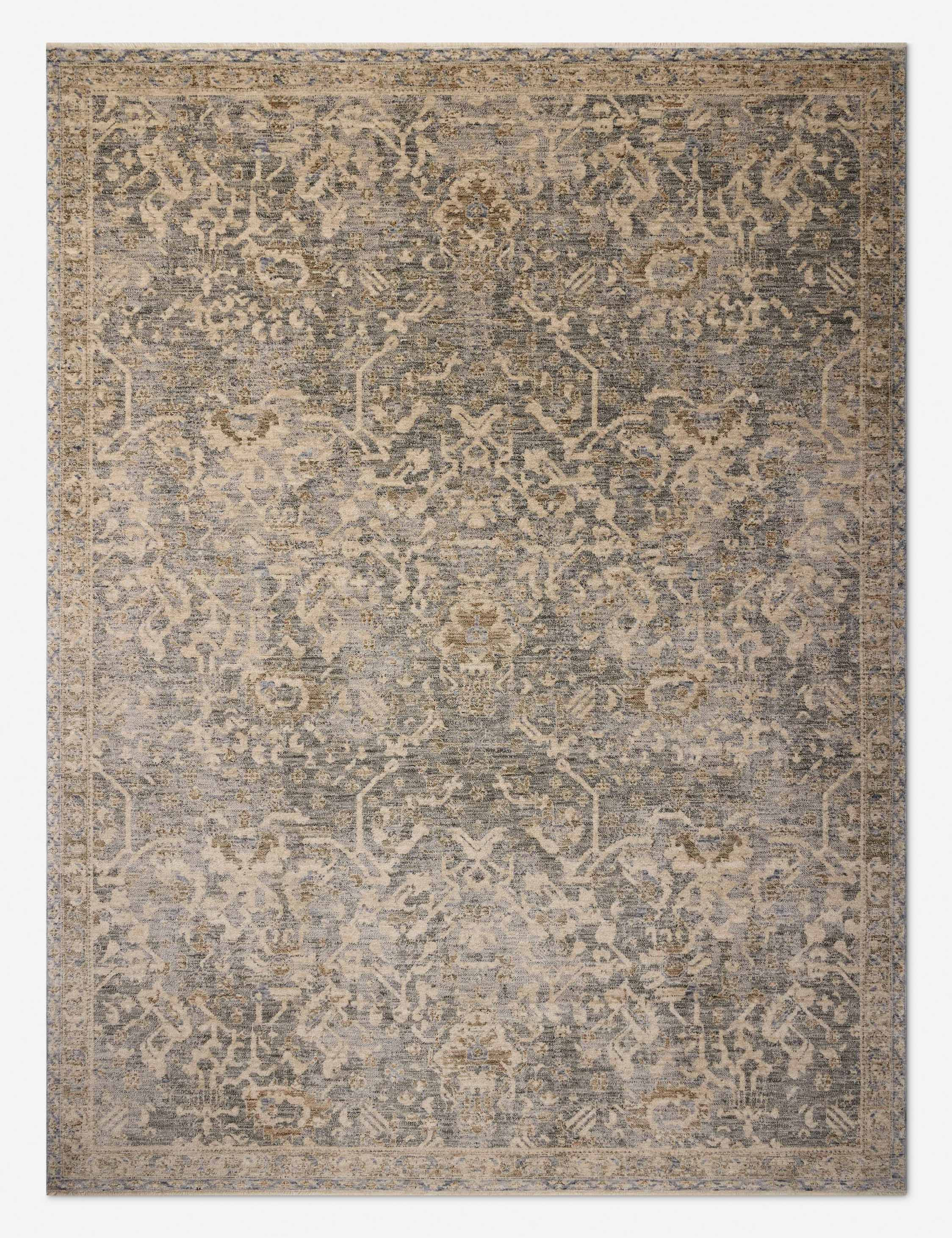 Junie I Rug Magnolia Home by Joanna Gaines x Loloi, Blue and Natural, 2' x 3' | Lulu and Georgia 
