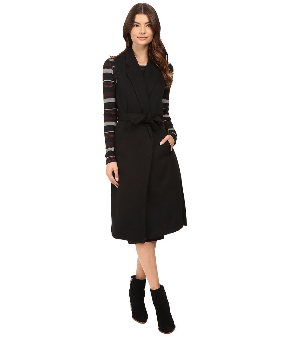 ONLY - Emmy Long Waistcoat (Black) Women's Coat | Zappos