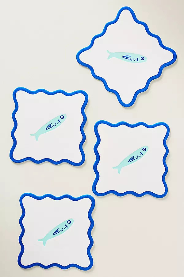 And Here We Are Vellum Coasters, Set of 4 | Anthropologie (US)