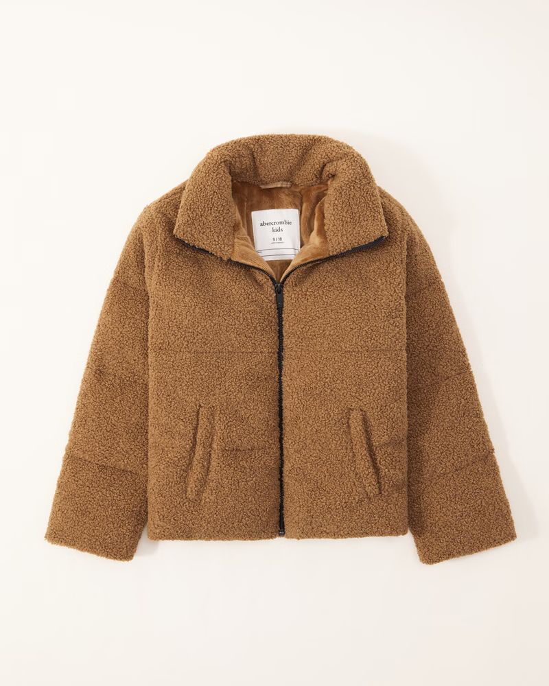 girls sherpa puffer | girls coats & jackets | Abercrombie.com | Abercrombie & Fitch (US)