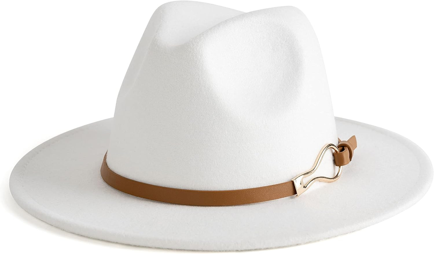 Fashion Women Wide Brim Fedora Floppy Panama Hat | Amazon (US)