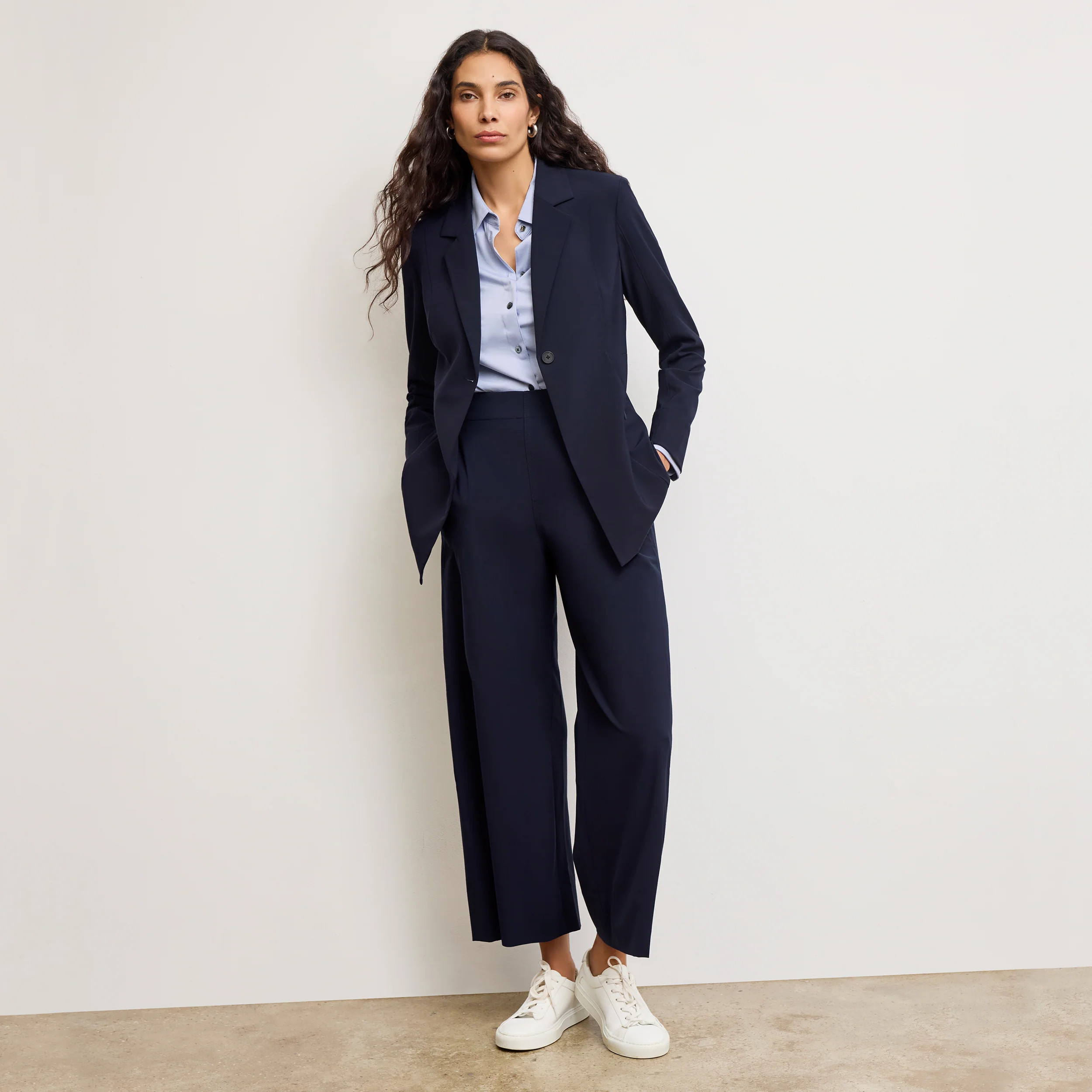 Moreland Travel Blazer - OrigamiTech :: Dark Navy | MM LaFleur