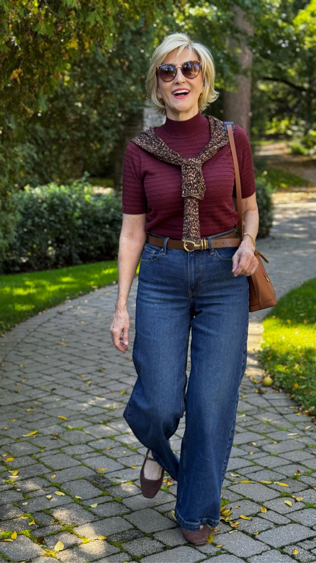 ✨ Effortless layers with a little personality ✨
This mock-neck short sleeve top from Lysse New York paired with Gap wide-leg pants is already an easy, chic combo — but tying a leopard-print cardigan from Talbots over my shoulders adds the perfect touch of fun. Finished with suede ballet flats, it’s comfortable, classic, and just a little playful.

Simple pieces, soft textures, and a hint of leopard… my favorite kind of outfit. 🤎🐆✨

#LTKSeasonal #LTKOver40 #LTKootd