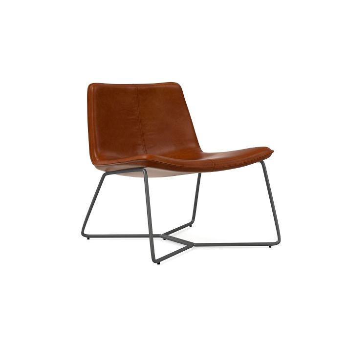 Slope Leather Lounge Chair | West Elm (US)