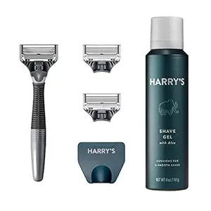 Harry's Razors for Men - Shaving Kit includes a Mens Razor Handle, 3 Blade Refills, Travel Cover,... | Amazon (US)