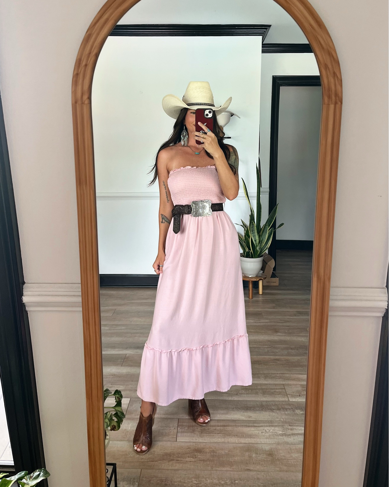 Pink dress styled with straps tired different ways! Wearing xs dress and medium belt

#LTKootd #LTKgrwm #LTKSeasonal