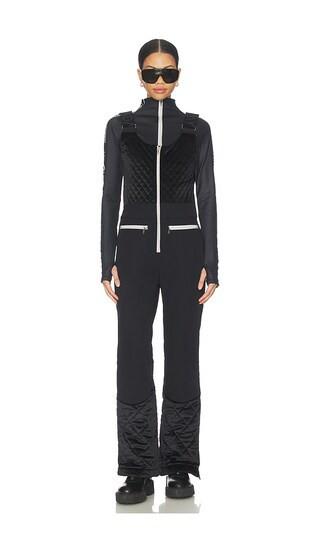 My Sunday Ski Quilted Velvet Ski Overall in Black. - size XS | Revolve Clothing (Global)