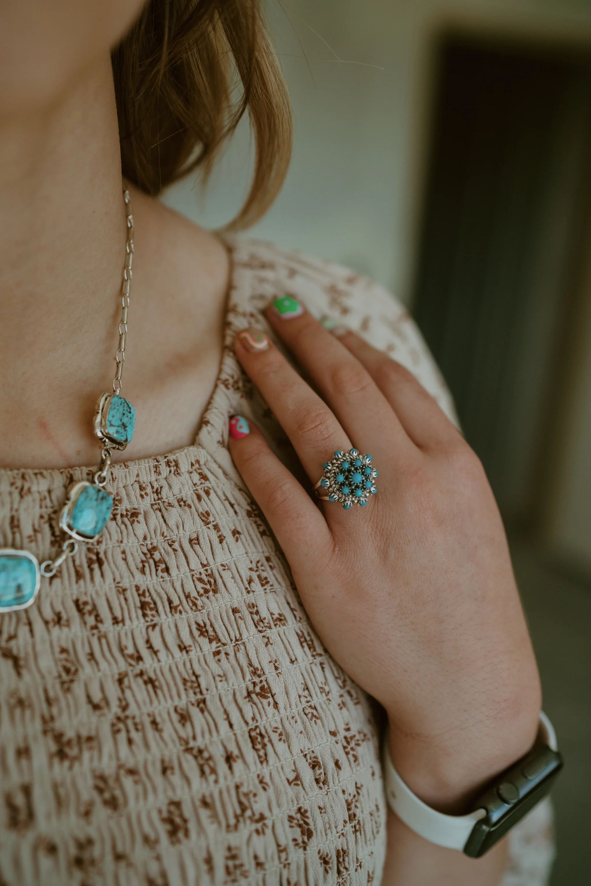 Paisley Ring | Medium | Turquoise | Goldie Lew Jewelry