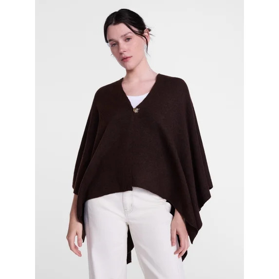 Scenario Women's Button Front Ruana, Mid-weight, Sizes S-XL | Walmart (US)
