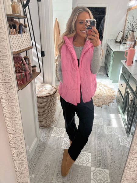 25% off Pink Lily today w/ my code HOLLEY25✨🤎🎄 also last chance to grab Christmas gifts — their shipping cutoff is today 12.12🎁 these are SUCH good staples! M puffer vest, S top & jumpsuit! 

For her / gift guide / winter wear / cozy / casual / comfy / cute / Holley Gabrielle / holiday outfits 

#LTKSeasonal #LTKfindsunder50 #LTKstyletip
