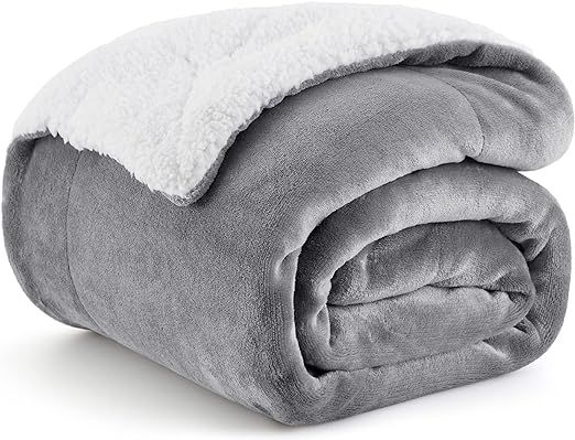 Bedsure Sherpa Fleece Throw Blanket for Couch - Thick and Warm Blanket for Winter, Soft and Fuzzy... | Amazon (US)