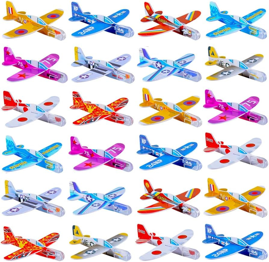 Manmel 50 Pcs Foam Gliders Planes Toys for Kids, Paper Airplane, Party Favors Goodie Bag Stuffers... | Amazon (US)