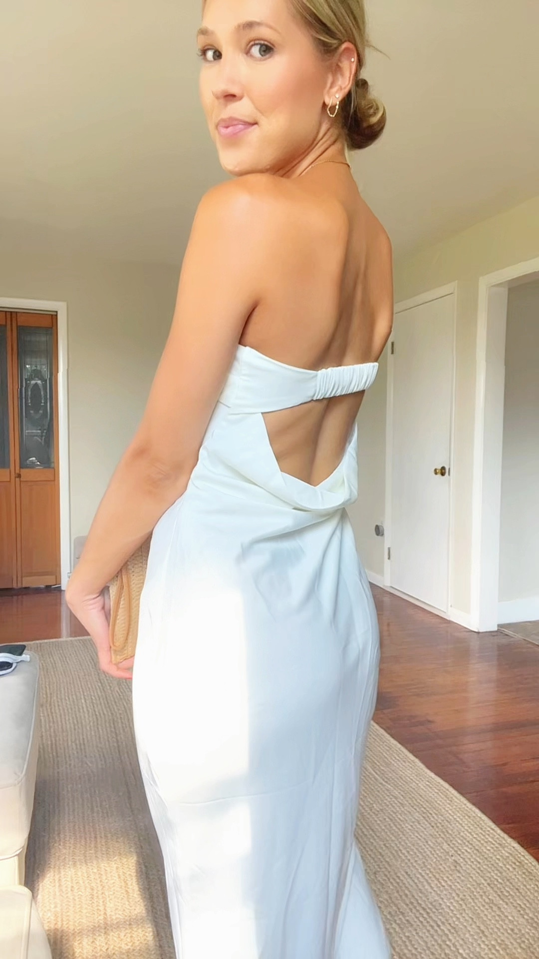 Perfect white dress for bridal occasions!! Bridal shower, engagement etc! Beautiful satin material, wearing size small 💍  

#LTKSummerSales #LTKFindsUnder100 #LTKWedding