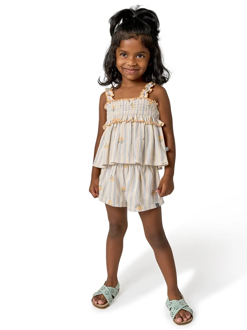 Modern Moments by Gerber Toddler Girl Smocked Outfit Set, 2-Piece, Sizes 12 Months - 5T | Walmart (US)