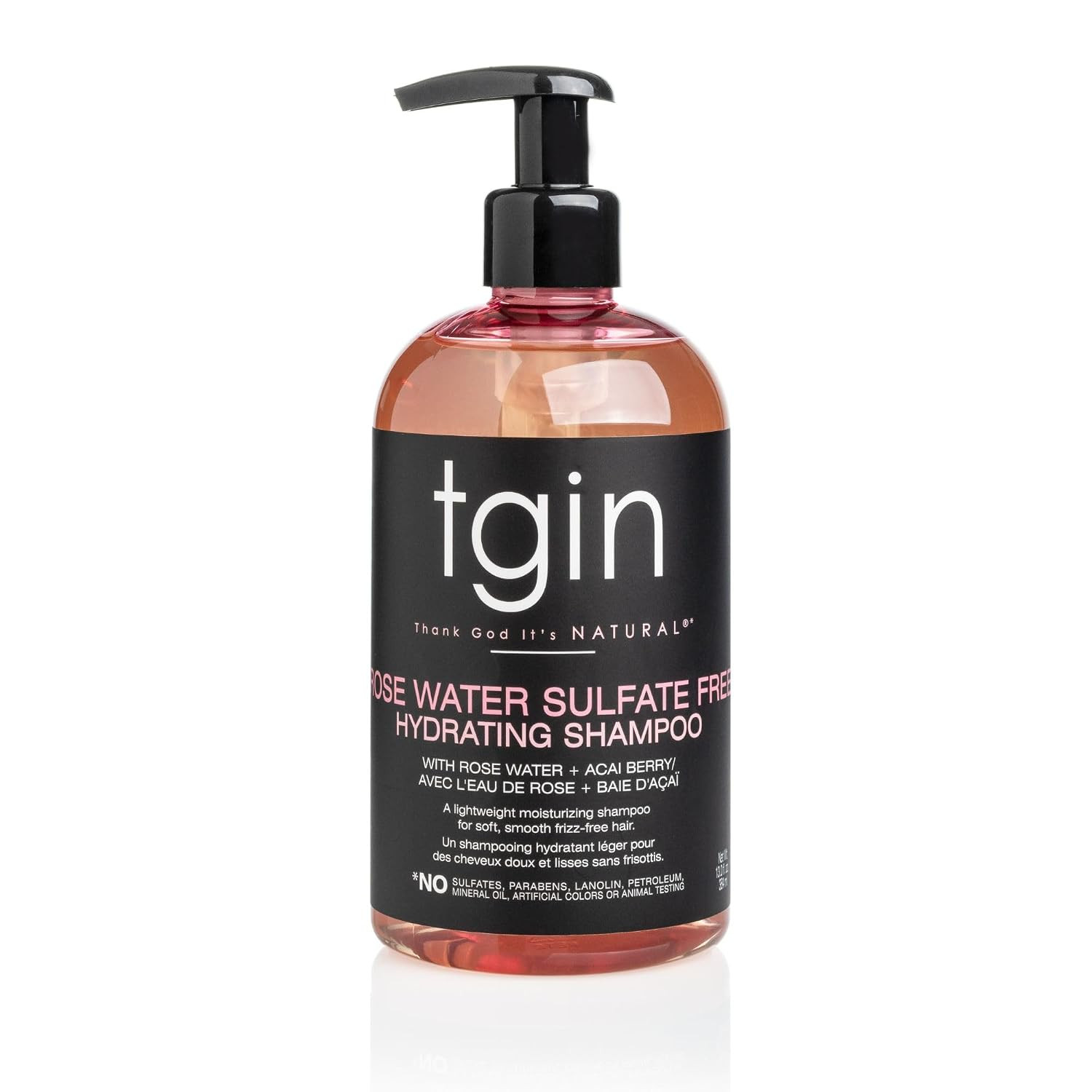 tgin Rose Water Sulfate-Free Hydrating Shampoo – Soft & Frizz-Free Strands | Amazon (US)