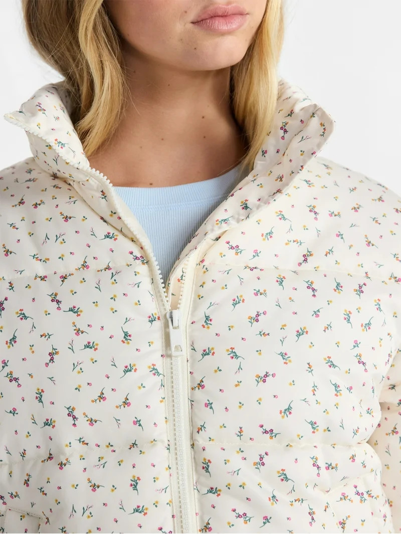 No Boundaries Puffer Jacket, Women's | Walmart (US)