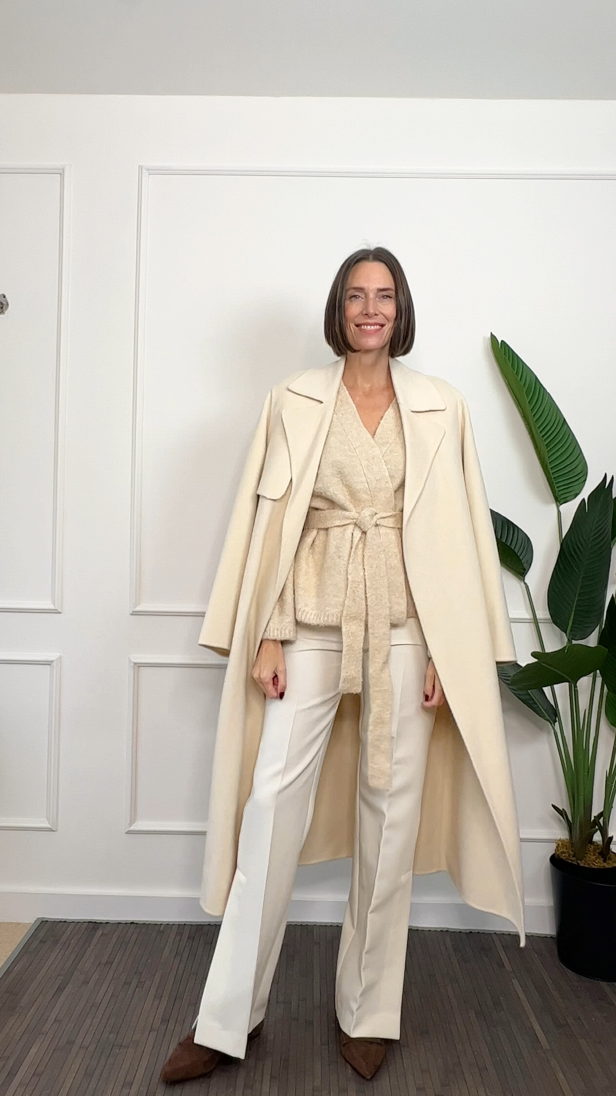 
I’ve find a beautiful new pair of off-white trousers to wear with your winter white outfits. The ivory knit has a lovely wrap detail that I’m also going to pin with my Loewe brooch. 

The coat is my favourite coat so far this season. It brightens any outfit and also my mood!

Cream trousers, white trousers, cream knit, beige knit, wrap over knit, cream coat, woollen trench coat, cream trench coat 

#LTKSeasonal #LTKstyletip #LTKworkwear