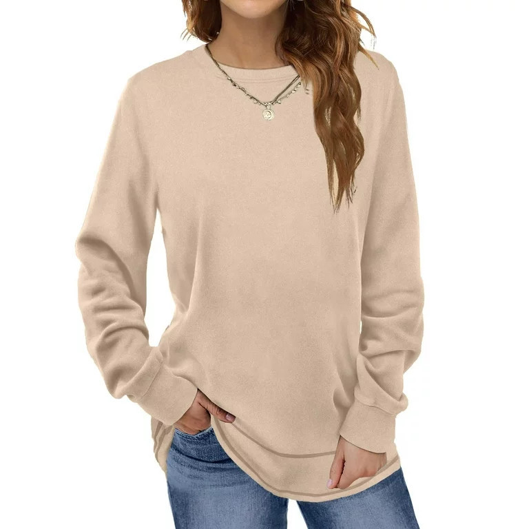 Fantaslook Sweatshirts for Women Crewneck Casual Long Sleeve Shirts Tunic Tops - Walmart.com | Walmart (US)
