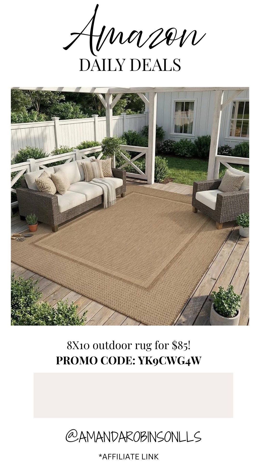 Amazon daily deals
Outdoor rugg

#LTKHome #LTKSaleAlert