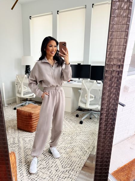 Love this one-piece jumpsuit that is on sale for 30% off plus an additional 20% off with code YPBAF!  Wearing size XS and it has an oversized fit. Super comfy and great for travel, lounging and more

#LTKstyletip #LTKSeasonal #LTKsalealert