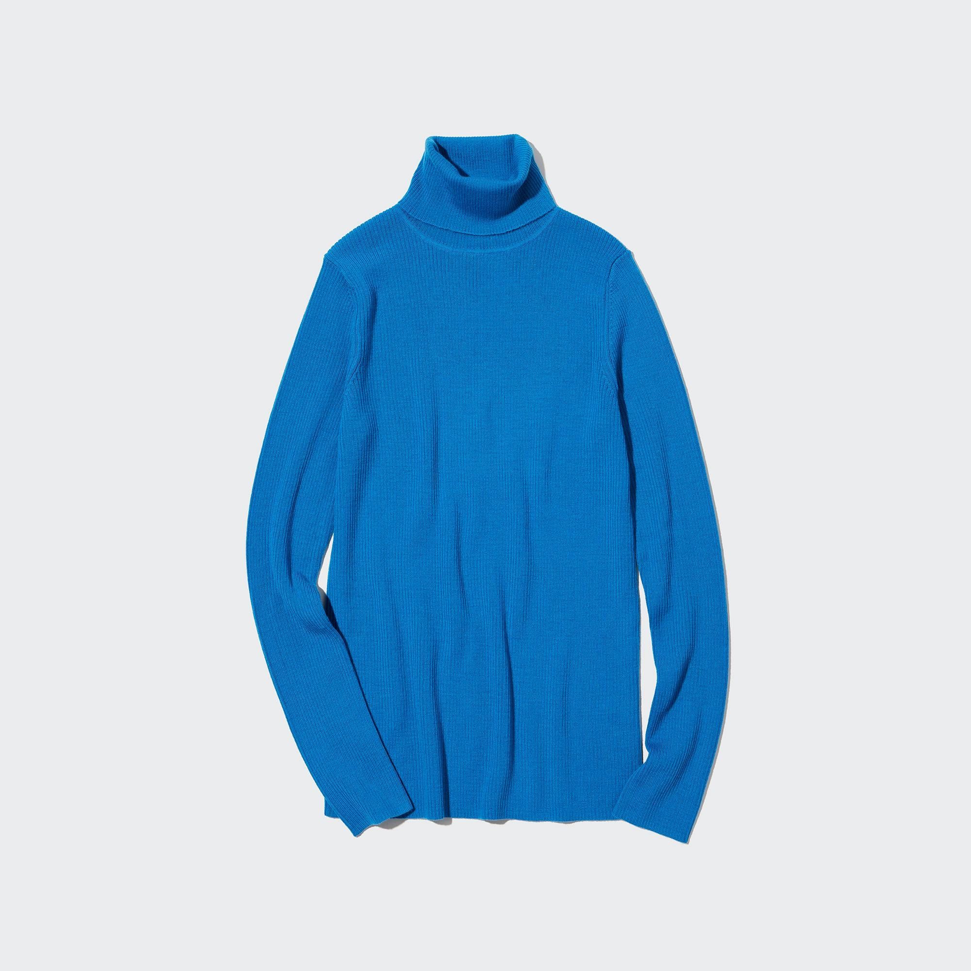 Extra Fine Merino Ribbed Turtleneck Long-Sleeve Sweater (Women) | UNIQLO US | UNIQLO (US)