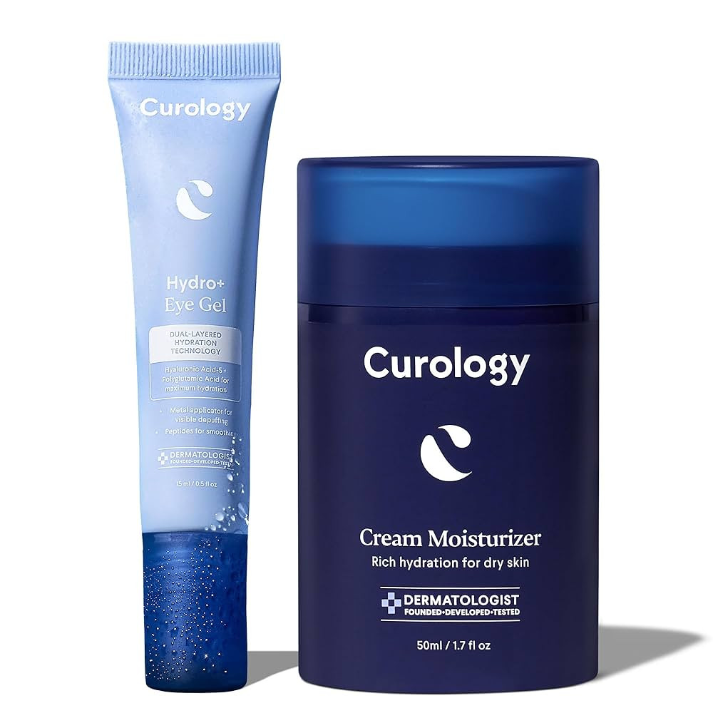 Curology Cream Moisturizer and Hydro+ Eye Gel Set, Deeply Hydrating Skin and Under Eye Cream Bund... | Amazon (US)