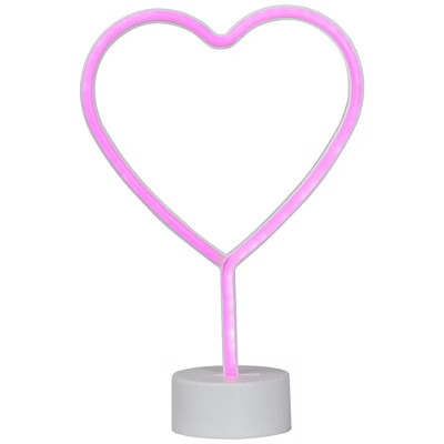 Northlight LED Heart Neon Table Light- 11.5" - Pink | Target