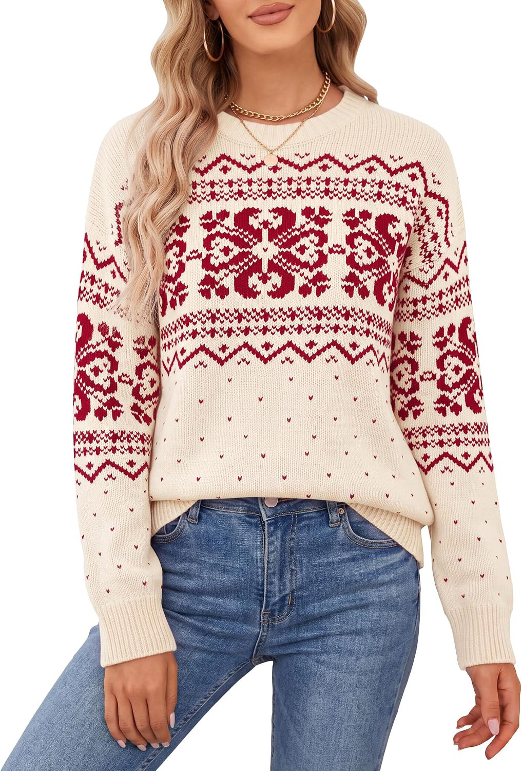 PRETTYGARDEN Sweaters for Women Fair Isle Oversized Pullover Fall Outfits | Amazon (US)
