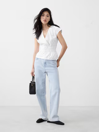 Elastic Surplice Top | Banana Republic Factory | Banana Republic Factory