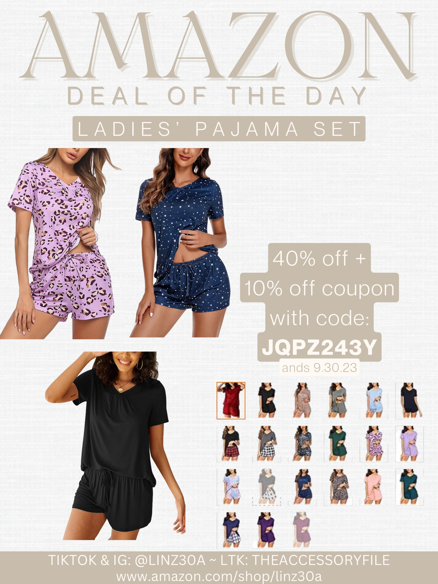 Amazon deal of the day! 50% off these pajama sets! 

Ladies pajamas, loungewear, amazon fashion finds 

#LTKfindsunder50 #LTKsalealert