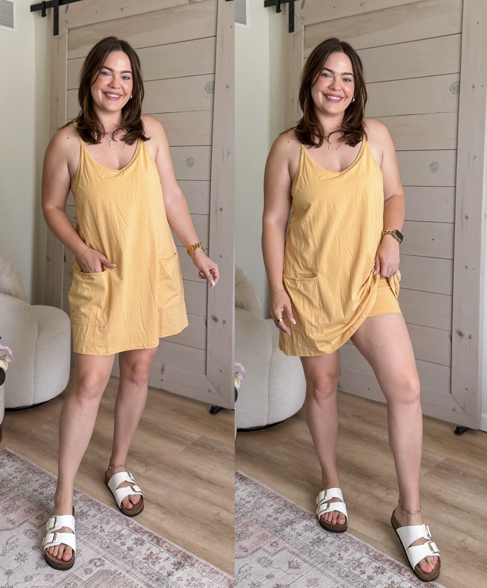 Loving this summer dress, perfect for warm days / wearing size large #summeroutfit #amazonfinds 

 #LTKootd #LTKSeasonal #LTKMidsize