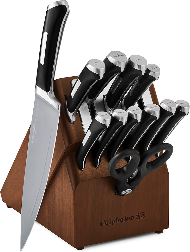 Calphalon Kitchen Knife Set with Self-Sharpening Block, 13-Piece NonStick Knives | Amazon (US)