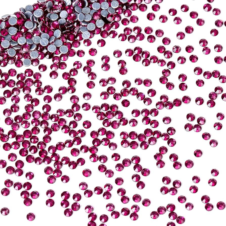 5760Pcs SS6 Fuchsia Hotfix Rhinestones Crystal Glass Gemstones for Clothes Fabric Shirts Cups Spa... | Amazon (US)
