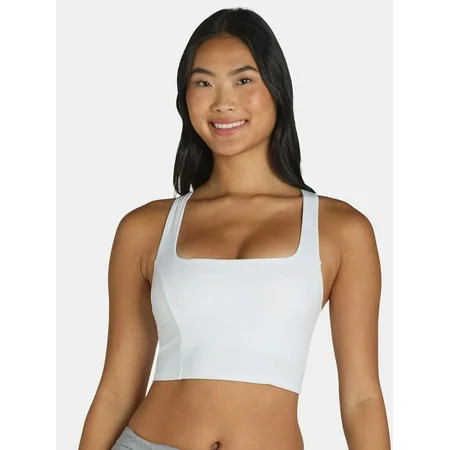 Avia Square Neck Sports Bra for Women Medium Support S-3XL | Walmart (US)