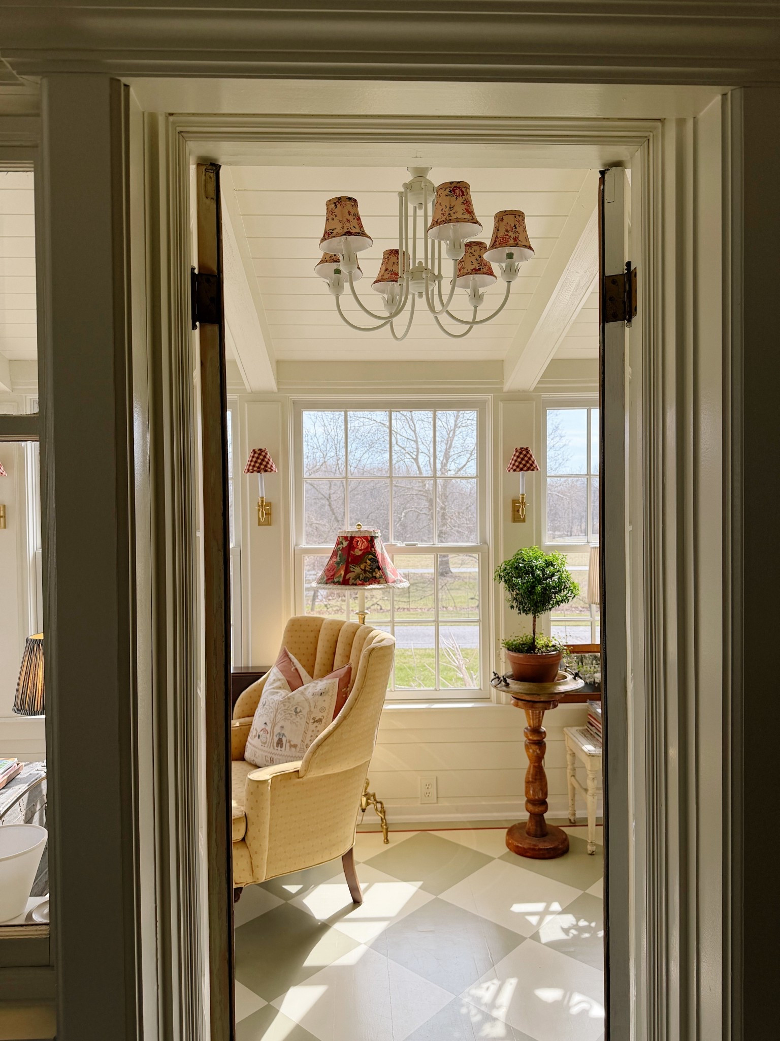 Cozy sunroom moment see more of this space on my instagram @lizmariegalvan 