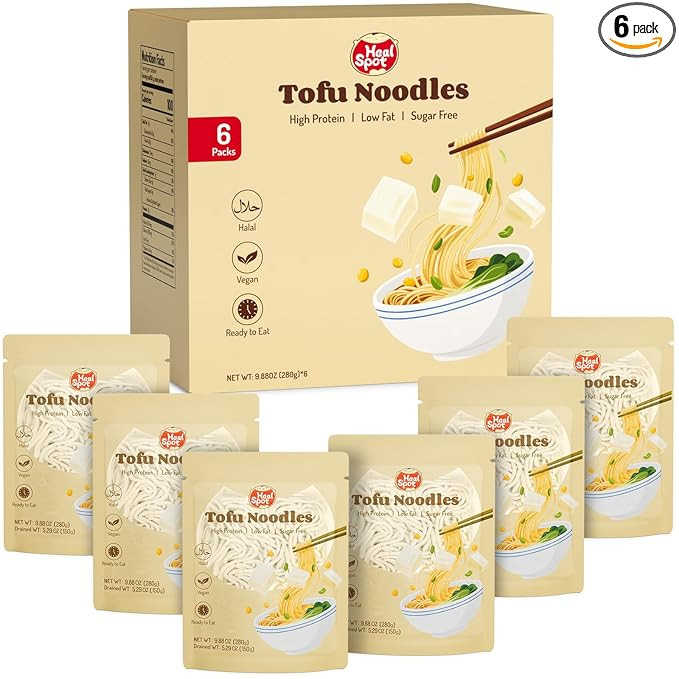HealSpot Tofu Noodles, High protein ramen, Sugar free Pasta, Low Carb, Low Fat, Non GMO, Keto and... | Amazon (US)
