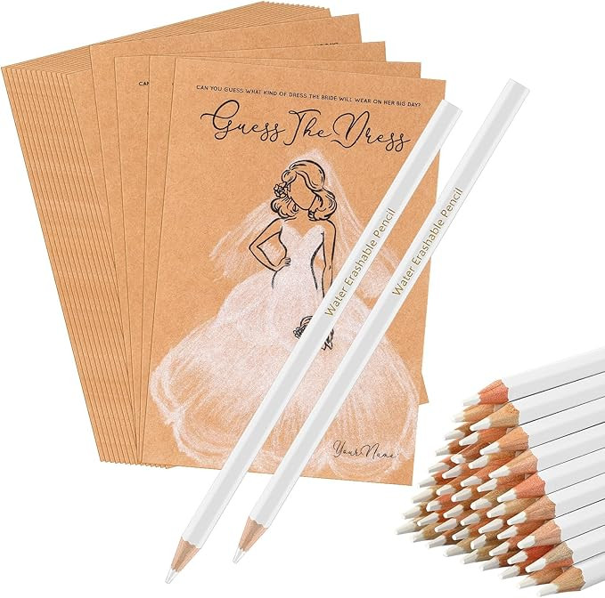 Fulmoon 30 Sets Guess The Dress Bridal Shower Games for Guests Include Wedding Shower Games Cards... | Amazon (US)