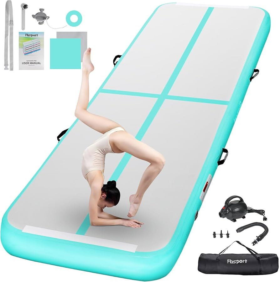FBSPORT Inflatable Air Gymnastics Mat Training Mats 4/8 inches Thickness Gymnastics Tracks for Ho... | Amazon (US)