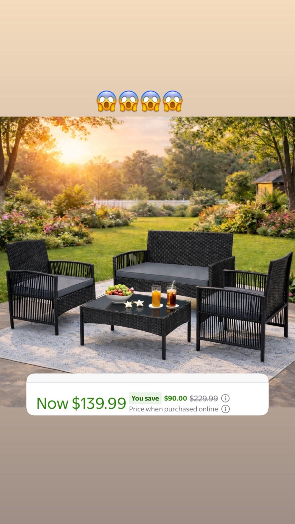 Can’t believe the price for this patio set! 

#LTKSeasonal #LTKHome #LTKSaleAlert