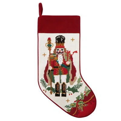 Nutcracker Embroidered Needlepoint Stocking | Wayfair North America