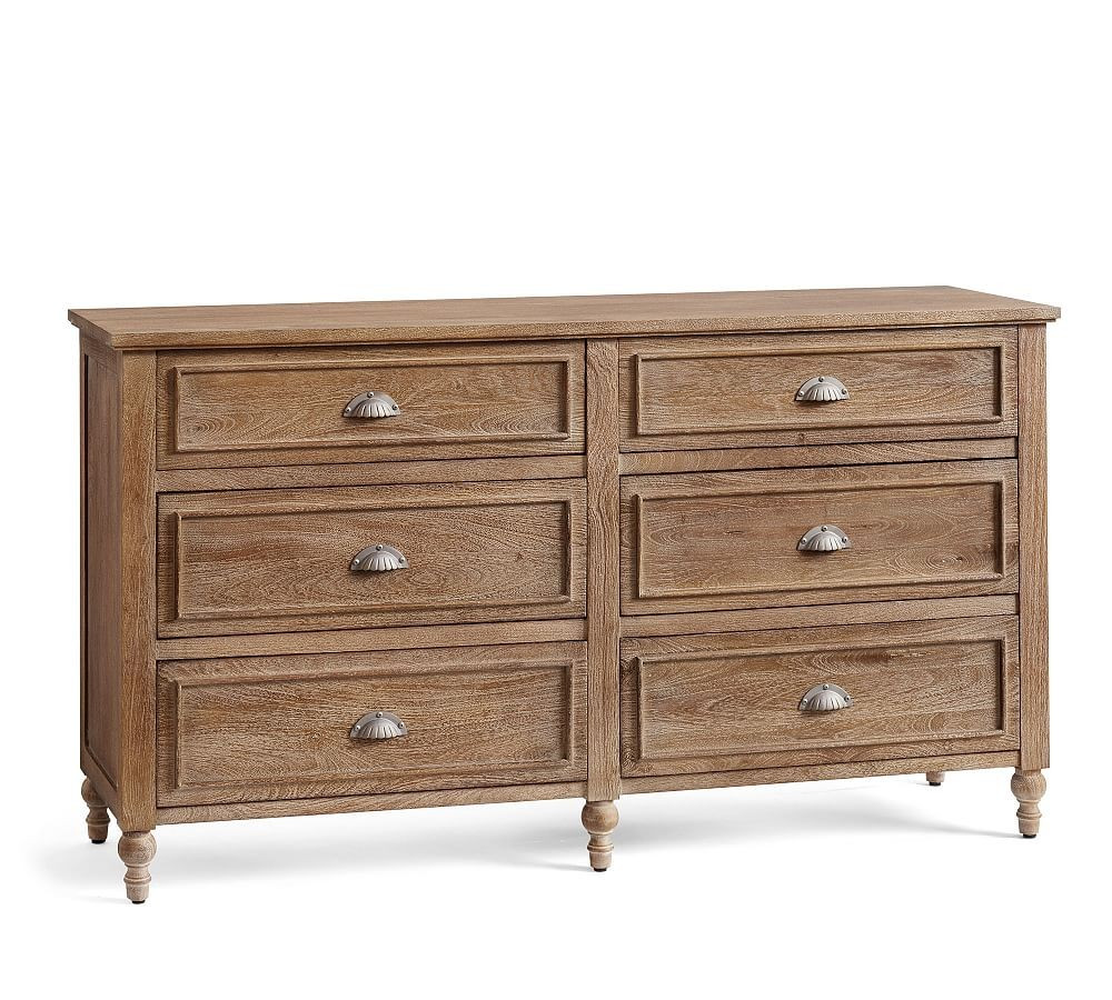 Astoria 6-Drawer Wide Dresser, Rosedale Brown | Pottery Barn (US)